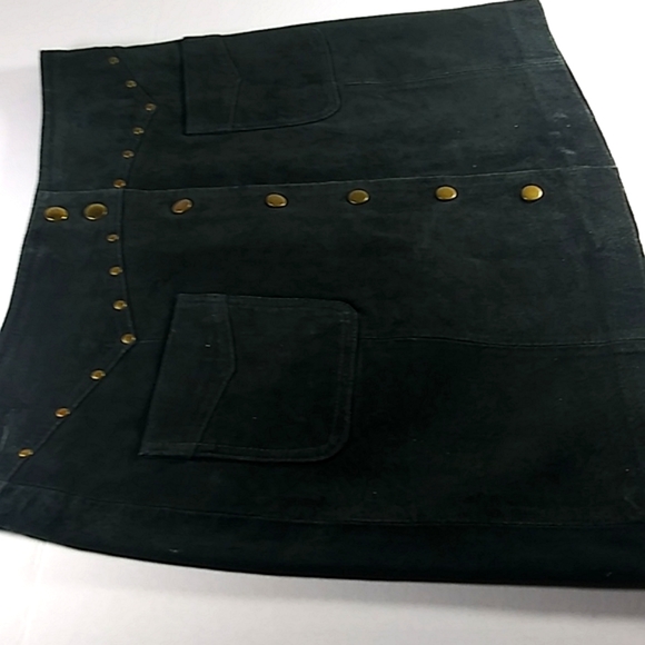 Roxy Jeans Blk. Suede Leather Skirt. - Picture 5 of 7
